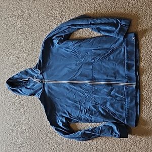 Eddie Bauer zip hoodie sweatshirt, blue, Large Tall